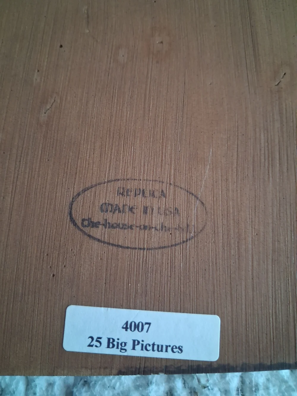Vintage Wooden Carved Mold The House On The Hill 25 Big Picture 4007 Made IN USA